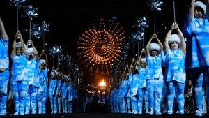 Dancers perform during the closing ceremony