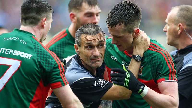 Maurice Deegan was on duty as a sideline official for the drawn game