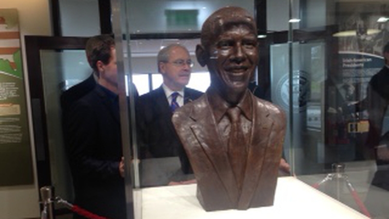 The bust was made by sculptor Mark Rodes