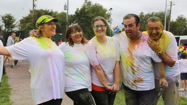 The slimmed-down leaders took part in a colour run at the Craughwell Athletics Club sports day in Galway for the final show