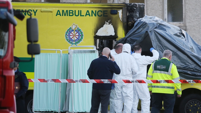 The scene is examined by forensic officers