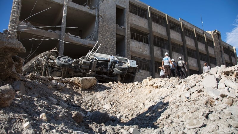 Raids came after the Syrian army said it was launching new offensive to retake rebel-held parts of the city