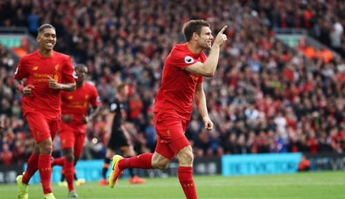 James Milner scored two penalties for Liverpool