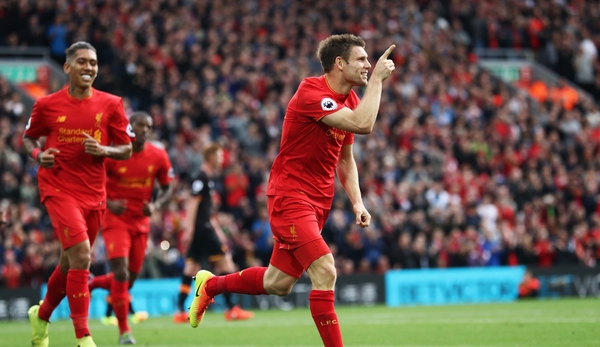 James Milner scored two penalties for Liverpool
