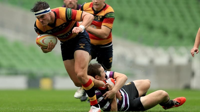 Tom Daly in action for Lansdowne against Terenure