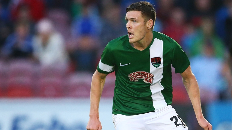 Cork City's Garry Buckley was denied by Ciaran Nugent and the woodwork