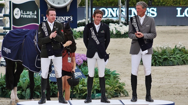 Darragh Kenny (C) and Greg Broderick (L) on the podium