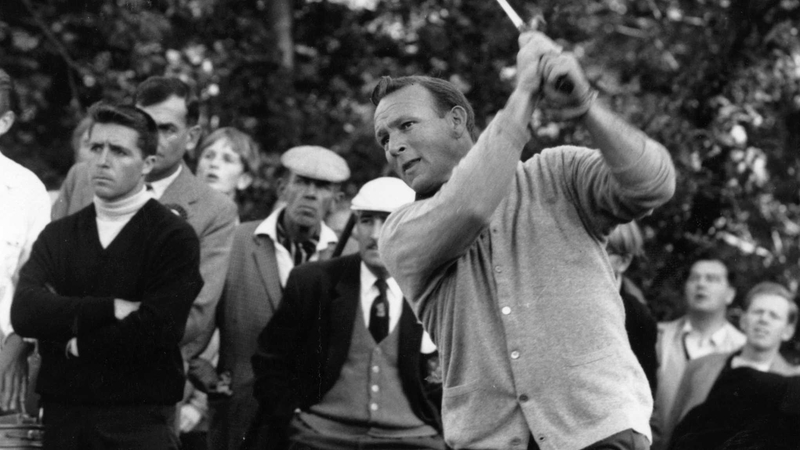 Arnold Palmer in action in 1964 - the last year he won the Masters