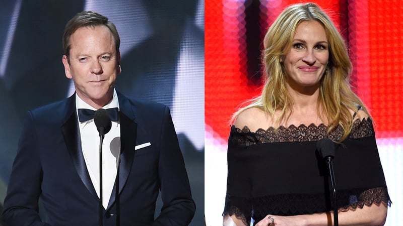 Kiefer Sutherland and Julia Roberts