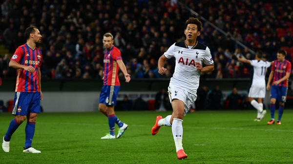 Son Heung-min celebrates his winner