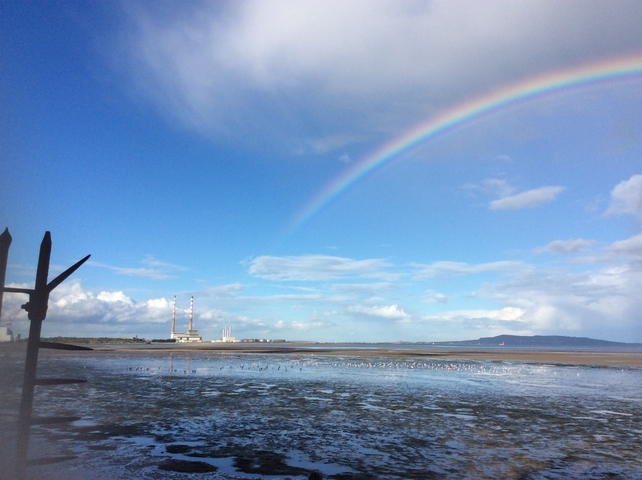 Rainbow over Sandymount Strand, Dublin (Pic: Emily Eulitz)