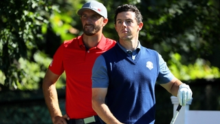 Rory McIlroy looked very comfortable with afternoon partner Thomas Pieters
