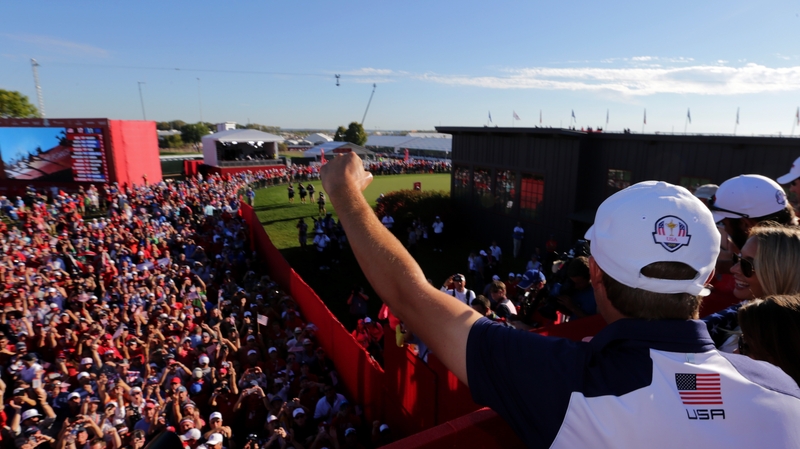 Jordan Spieth of the United States celebrates