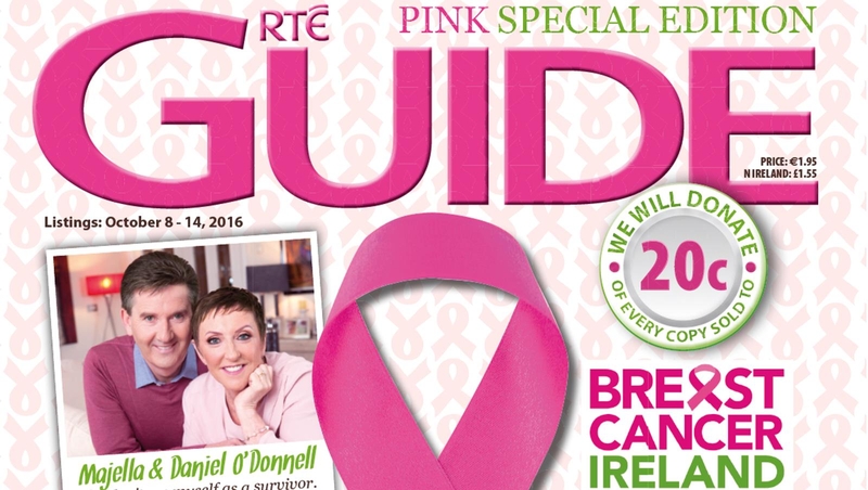 This week the RTÉ Guide has a special edition pink issue in aid of Breast Cancer Awareness Month! The RTÉ Guide will donate 20c from every copy sold so get buying!
