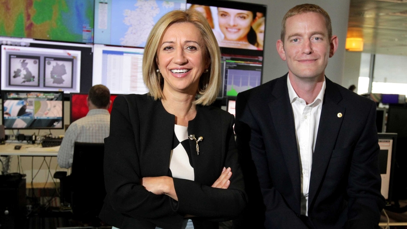 Vodafone Ireland CTO Madalina Suceveanu (L), and the company's HR Director James Magill (R)