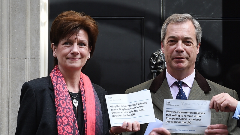 Diane James pictured with Nigel Farage