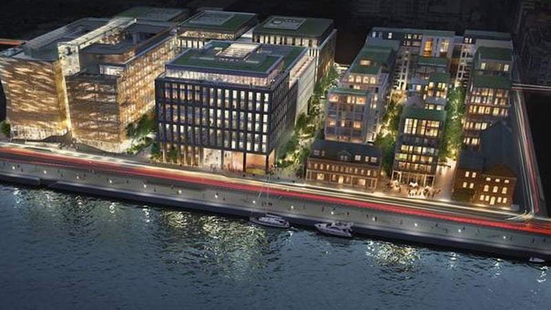 Ballymore's Dublin Landings scheme is a 93,000 sq metres mixed used scheme