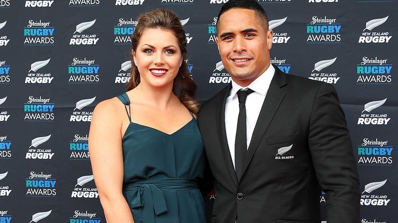 All Black Aaron Smith with partner Teagan Voykovich