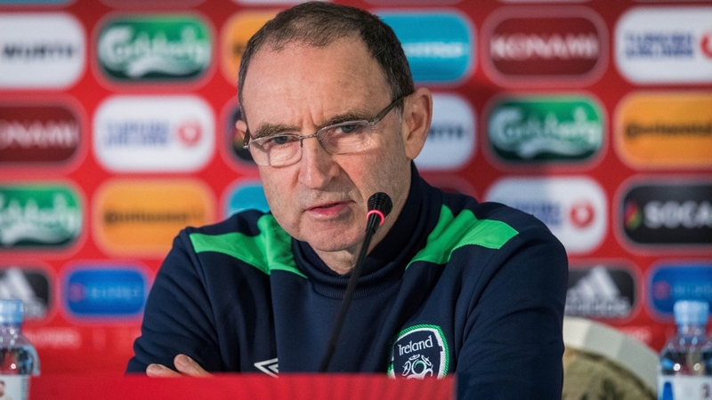 Martin O'Neill speaking to the press in Moldova