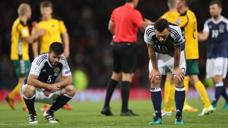 Grant Hanley and Robert Snodgrass of react at full time