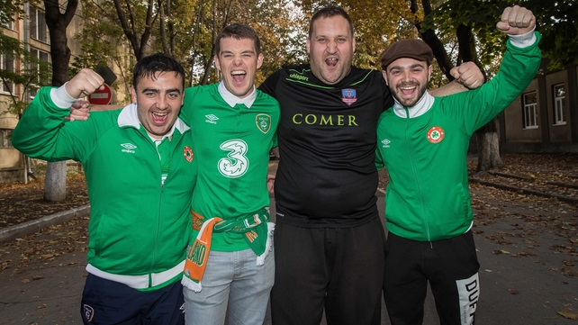 The Green Army descended on Chisinau in good spirits and fine voice.