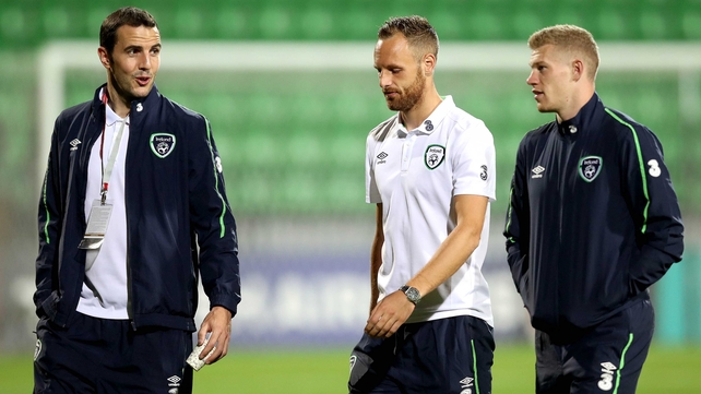 John O'Shea, David Meyler and James McClean survey their surroundings.