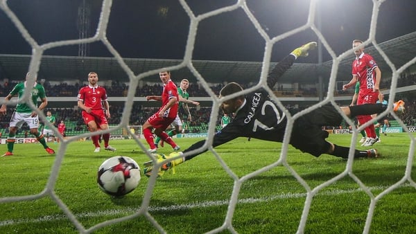 James McClean makes it 2-1 for Ireland