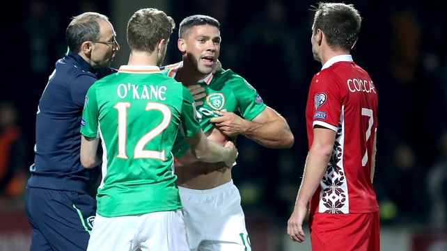 There was a late bust-up as Jon Walters was the victim of some rough stuff from a frustrated Moldova