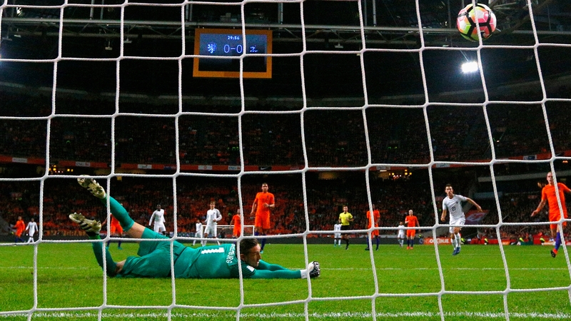 Paul Pogba scores the only goal of the game for France