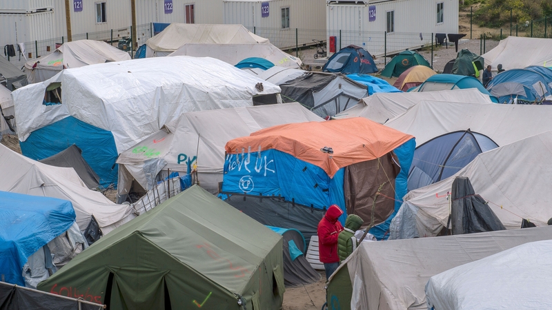 Up to 9,000 people are currently occupying the makeshift camp