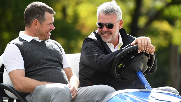 Lee Westwood with Darren Clarke at Hazeltine