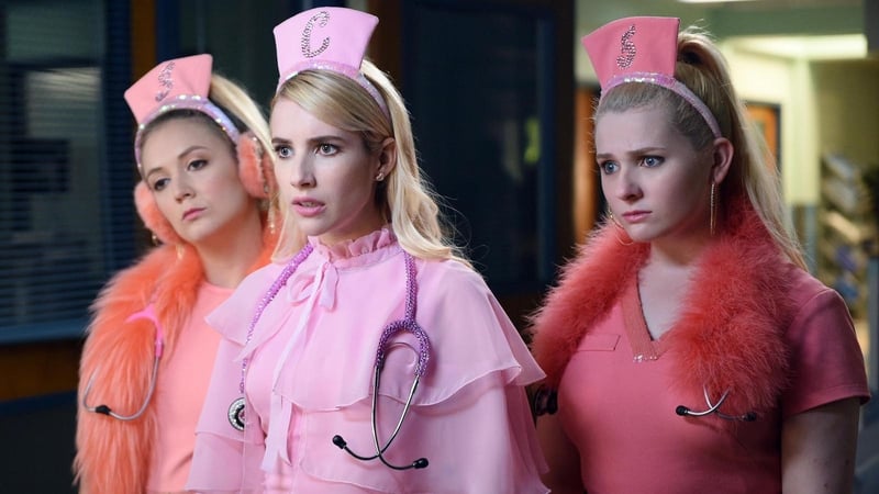 Billie Lourd, Emma Roberts and Abigail Breslin in Scream Queens