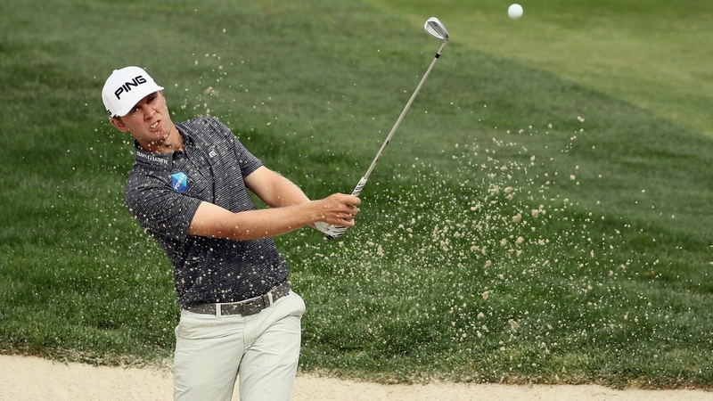 Seamus Power is just outside the cut mark on one under after eight holes of his second round