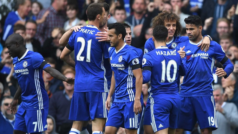 Diege Costa (L) got the home side's opener