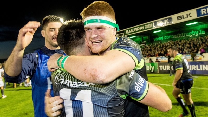 Danny Qualter, Cian Kelleher and Sean O’Brien celebrate victory