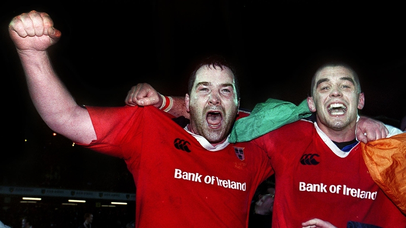 Anthony Foley, pictured with Alan Quinlan, in the red of Munster