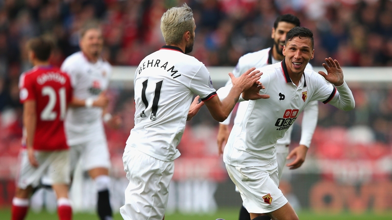 Jose Holebas takes the plaudits after his strike