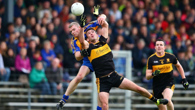 Crokes' Ambrose O'Donovan and Peter O'Shea of Kenmare contest a high ball