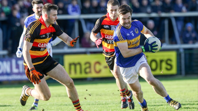 Maghery's Aidan Forker looks to evade the challenge of Sean Connell