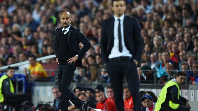 Guardiola is hoping to get the better of Barcelona manager Luis Enrique