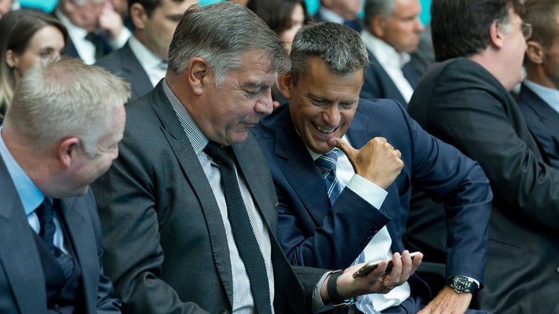 FA chief executive Martin Glenn and Sam Allardyce share a joke