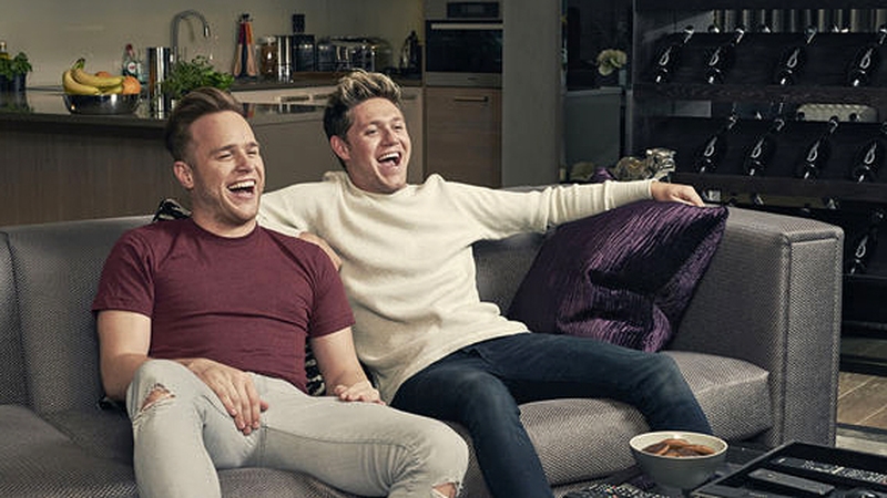 Murs and Horan pictured chez Murs - Singers "honoured" to appear on the show to raise money for cancer research