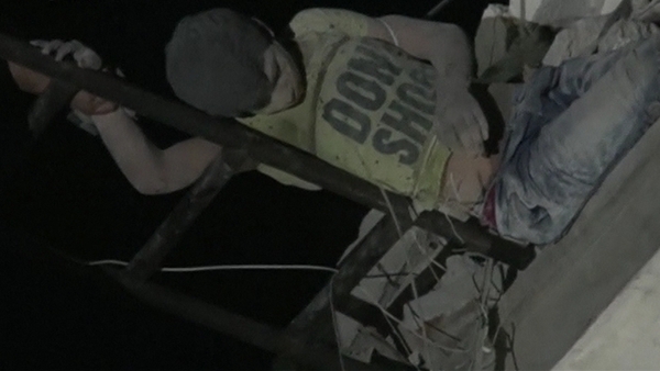 The boy was said to be recovering well after being rescued from the rubble