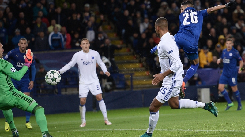 Leicester City's Algerian midfielder Riyad Mahrez