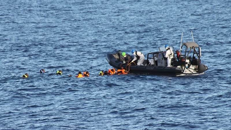 The LÉ Beckett carried out the search and rescue operation at the behest of the Italian Maritime Rescue Co-Ordination Centre (Pic: Irish Defence Forces)