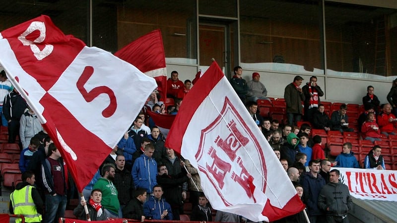 Shelbourne fans showed their unhappiness at the club's looming departure from Tolka Park