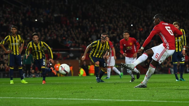 Paul Pogba scores from the penalty spot
