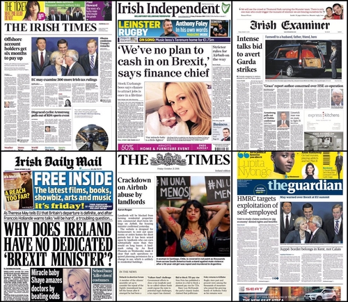 As you may know, today is the first day of industrial action by some Gardai in pursuit of pay restoration and this dominates the front pages today.