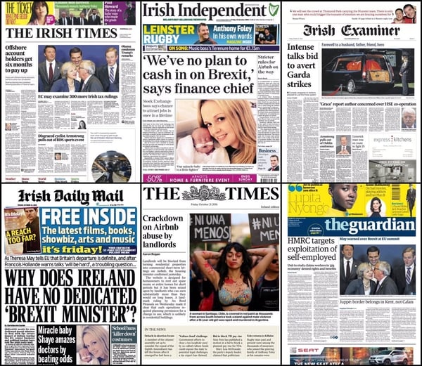 As you may know, today is the first day of industrial action by some Gardai in pursuit of pay restoration and this dominates the front pages today.