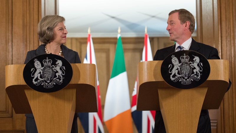 Britsh PM Theresa May and Taoiseach Enda Kenny at a press conference in Downing Street